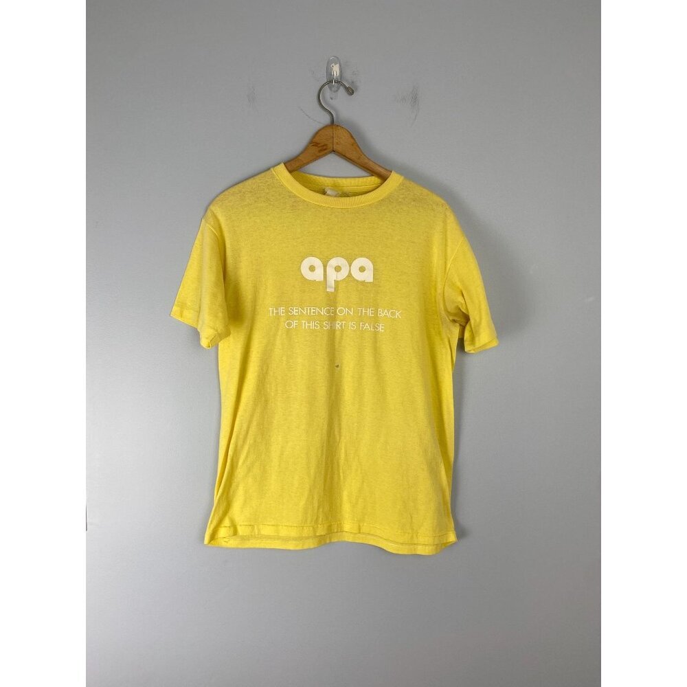 Vintage Paradoxical T-shirt, Humorous Nerdy Intellectual Humor T-shirt, L, APA